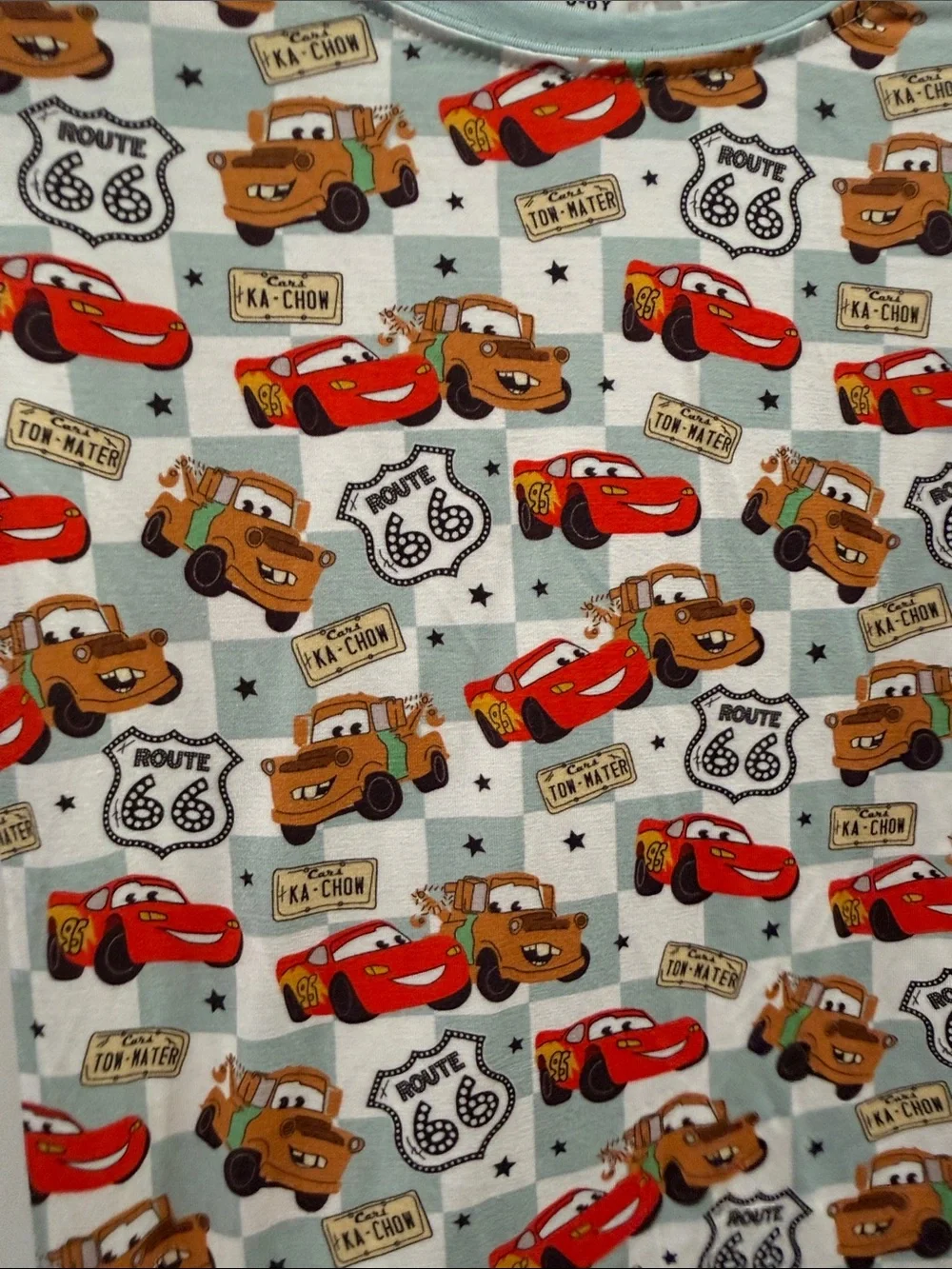 Kids bamboo Cars Long Sleeve Pajama Set size 5-6 NWOT